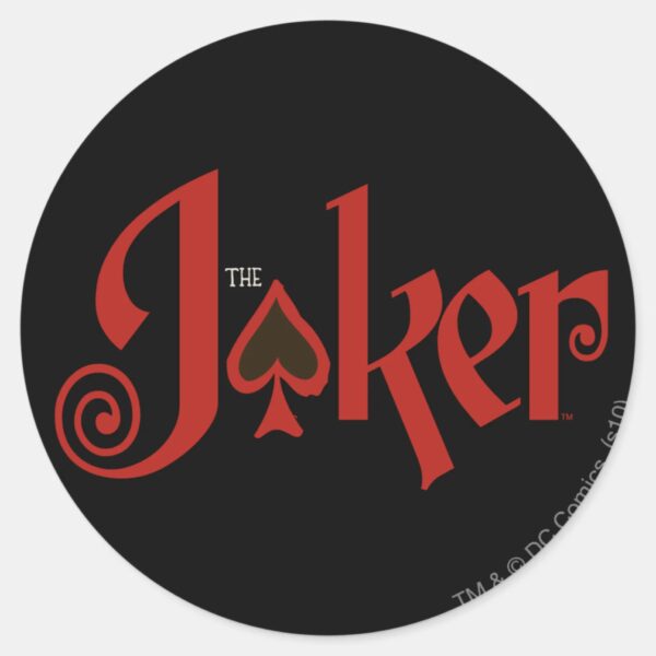 The_Joker_Playing_Card_Logo_Classic_Round_Sticker_1 The Joker Playing Card Logo Classic Round Sticker