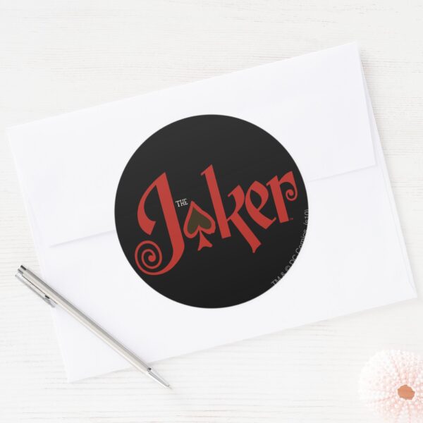 The_Joker_Playing_Card_Logo_Classic_Round_Sticker_3 The Joker Playing Card Logo Classic Round Sticker
