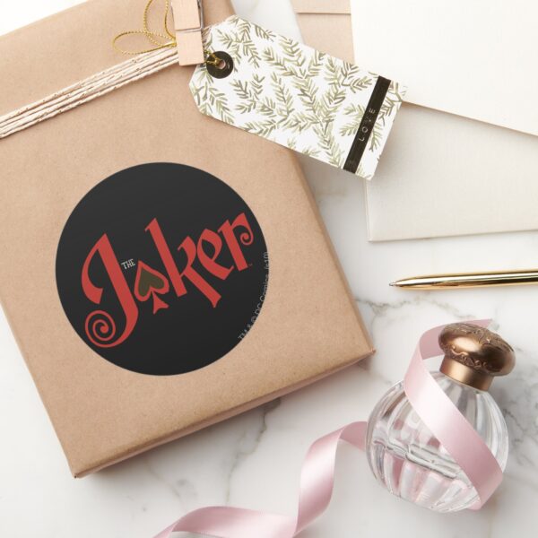 The_Joker_Playing_Card_Logo_Classic_Round_Sticker_5 The Joker Playing Card Logo Classic Round Sticker