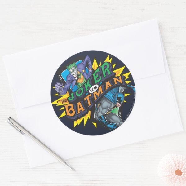 The_Joker_Vs_Batman_Classic_Round_Sticker_3 The Joker Vs Batman Classic Round Sticker