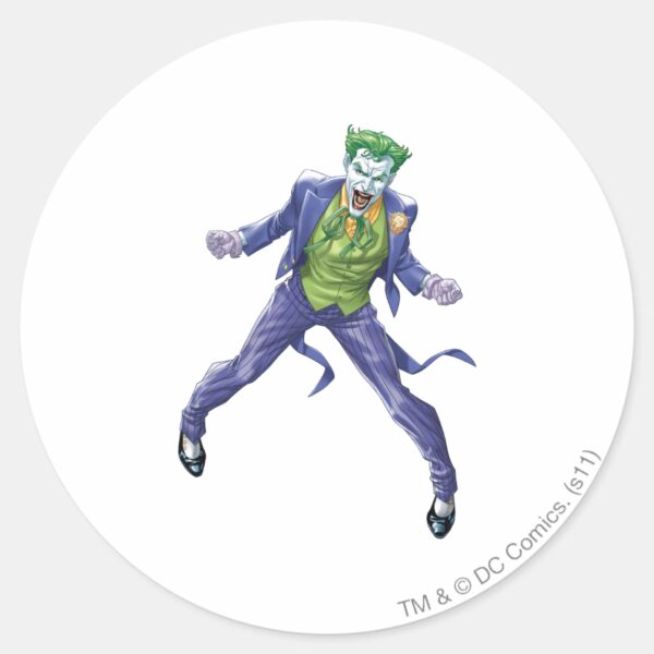 The_Joker_Yells_Classic_Round_Sticker_1 The Joker Yells Classic Round Sticker