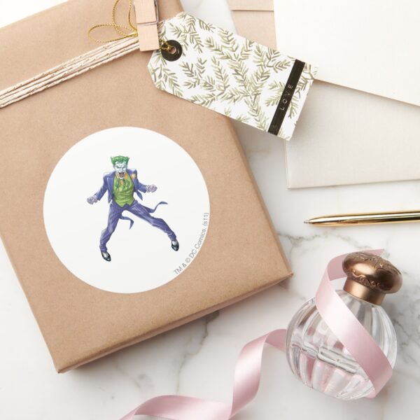 The_Joker_Yells_Classic_Round_Sticker_5 The Joker Yells Classic Round Sticker