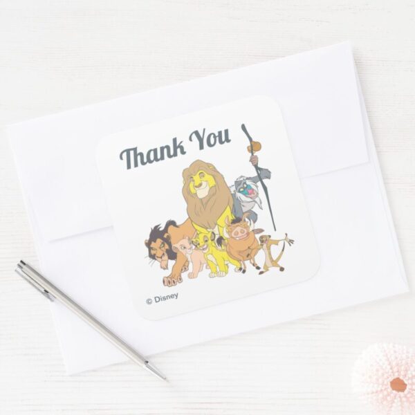 The_Lion_King_Baby_Shower_Thank_You_Square_Sticker_4 The Lion King Baby Shower Thank You Square Sticker