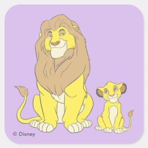The Lion King Mighty Kings Square Sticker