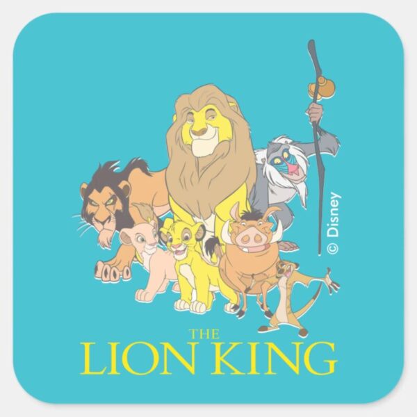 The_Lion_King___Title_&_Characters_Square_Sticker_1 The Lion King Title Characters Square Sticker