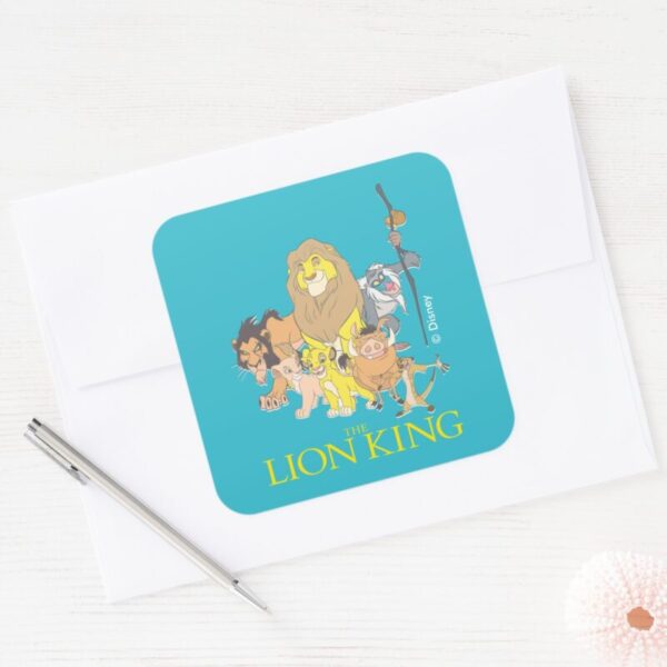The_Lion_King___Title_&_Characters_Square_Sticker_3 The Lion King Title Characters Square Sticker