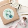The_Little_Mermaid_Watercolor_Silhouette_Classic_Round_Sticker_5 The Little Mermaid Watercolor Silhouette Classic Round Sticker