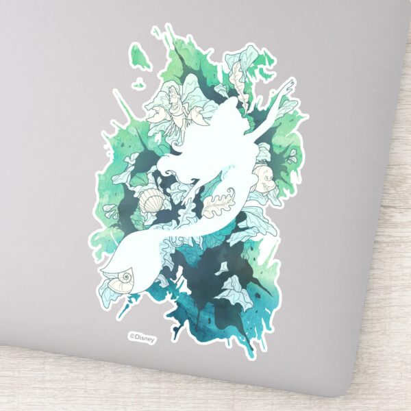 The_Little_Mermaid_Watercolor_Silhouette_Sticker_1 The Little Mermaid Watercolor Silhouette Sticker