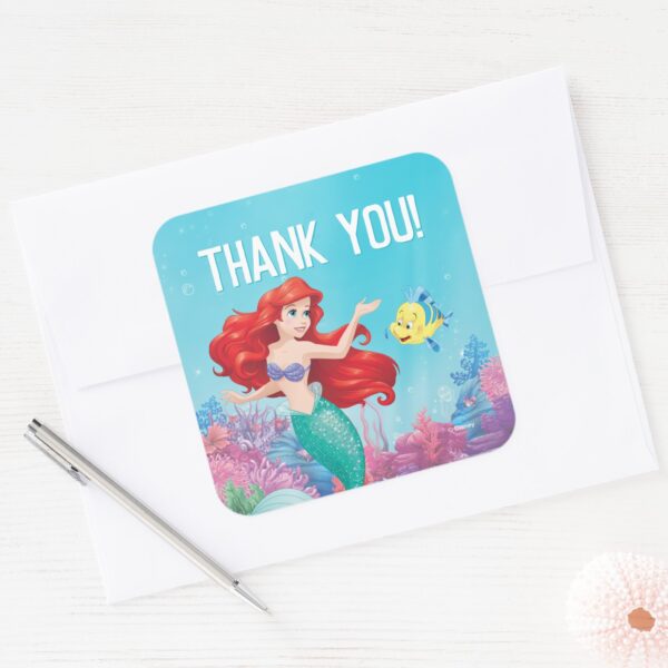 The_Little_Mermaid___Summer_Baby_Shower_Square_Sticker_4 The Little Mermaid Summer Baby Shower Square Sticker