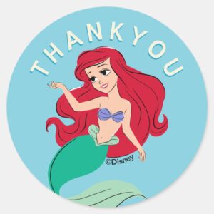 The Little Mermaid Under The Sea Girls Birthday Classic Round Sticker