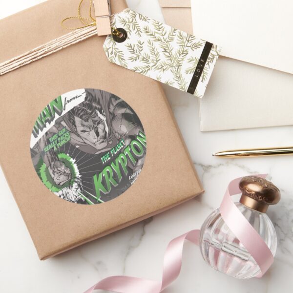 The_Man_from_Krypton_Classic_Round_Sticker_5 The Man From Krypton Classic Round Sticker