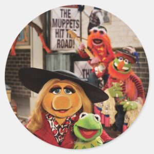 The Muppets Most Wanted Hits The Road Classic Round Sticker