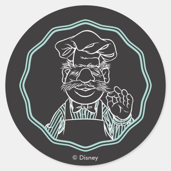 The_Muppets___Chef_Framed_Classic_Round_Sticker_1 The Muppets Chef Framed Classic Round Sticker