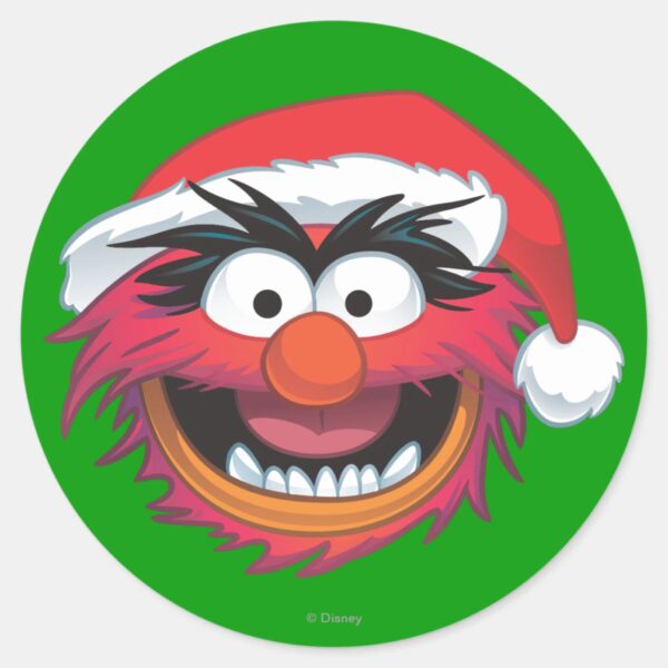 The_Muppets___Christmas_Animal_Face_Classic_Round_Sticker_1 The Muppets Christmas Animal Face Classic Round Sticker