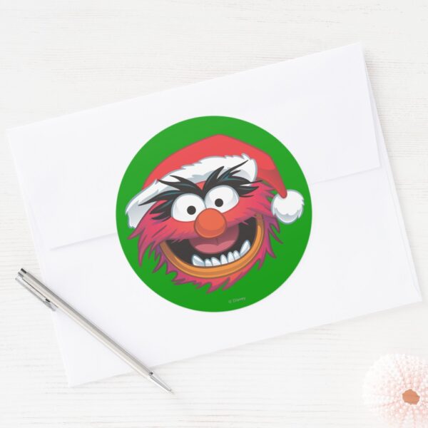 The_Muppets___Christmas_Animal_Face_Classic_Round_Sticker_3 The Muppets Christmas Animal Face Classic Round Sticker