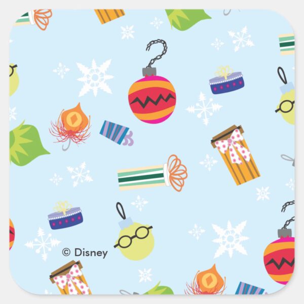The_Muppets___Christmas_Holiday_Pattern_Square_Sticker_1 The Muppets Christmas Holiday Pattern Square Sticker