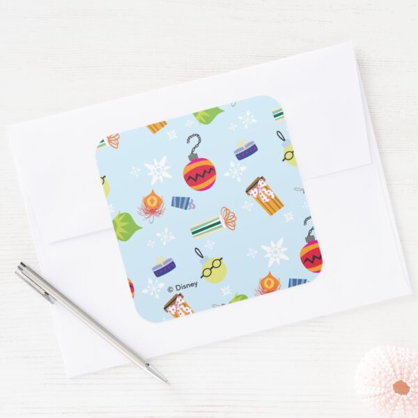 The_Muppets___Christmas_Holiday_Pattern_Square_Sticker_3 The Muppets Christmas Holiday Pattern Square Sticker