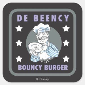 The Muppets De Beency Bouncy Burger Logo Square Sticker