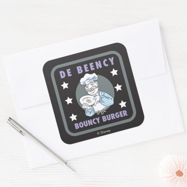 The_Muppets___De_Beency_Bouncy_Burger_Logo_Square_Sticker_3 The Muppets De Beency Bouncy Burger Logo Square Sticker