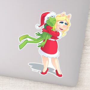 The Muppets Kermit Miss Piggy Christmas Sticker