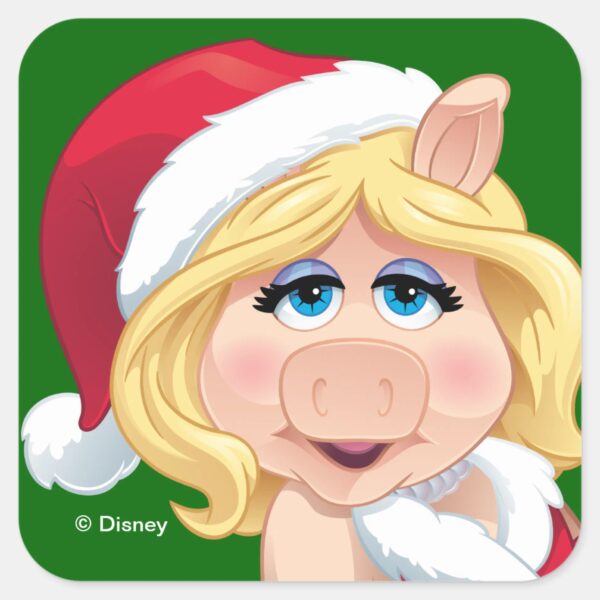 The_Muppets___Miss_Piggy_Santa_Claus_Square_Sticker_1 The Muppets Miss Piggy Santa Claus Square Sticker