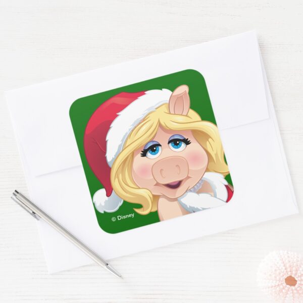 The_Muppets___Miss_Piggy_Santa_Claus_Square_Sticker_3 The Muppets Miss Piggy Santa Claus Square Sticker