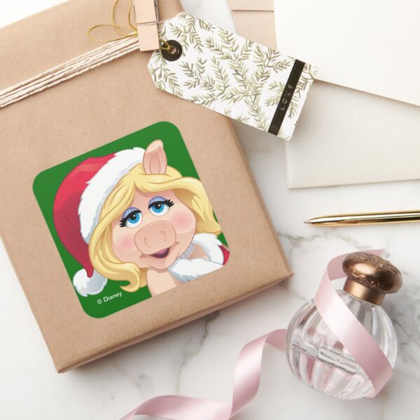 The_Muppets___Miss_Piggy_Santa_Claus_Square_Sticker_5 The Muppets Miss Piggy Santa Claus Square Sticker