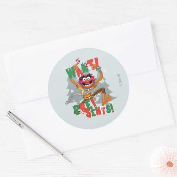 The_Muppets___Want_Presents_Classic_Round_Sticker_3 The Muppets Want Presents Classic Round Sticker
