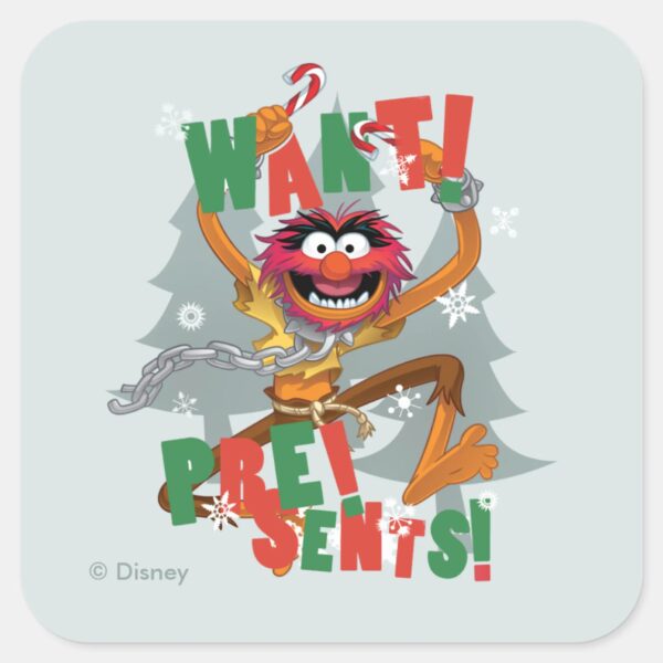 The_Muppets___Want_Presents_Square_Sticker_1 The Muppets Want Presents Square Sticker