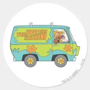 The Mystery Machine Right Side Classic Round Sticker
