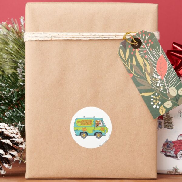 The_Mystery_Machine_Right_Side_Classic_Round_Sticker_6 The Mystery Machine Right Side Classic Round Sticker