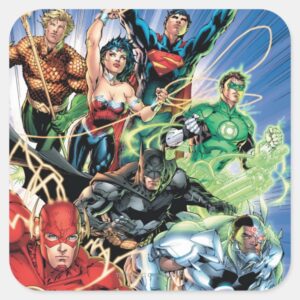 The New 52 Justice League 1 Square Sticker