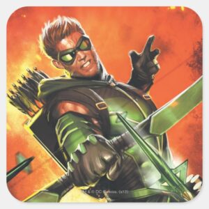 The New 52 The Green Arrow 1 Square Sticker
