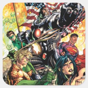 The New 52 Cover 5 Square Sticker