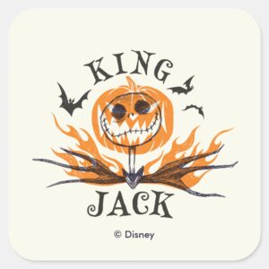 The Nightmare Before Christmas King Jack Square Sticker