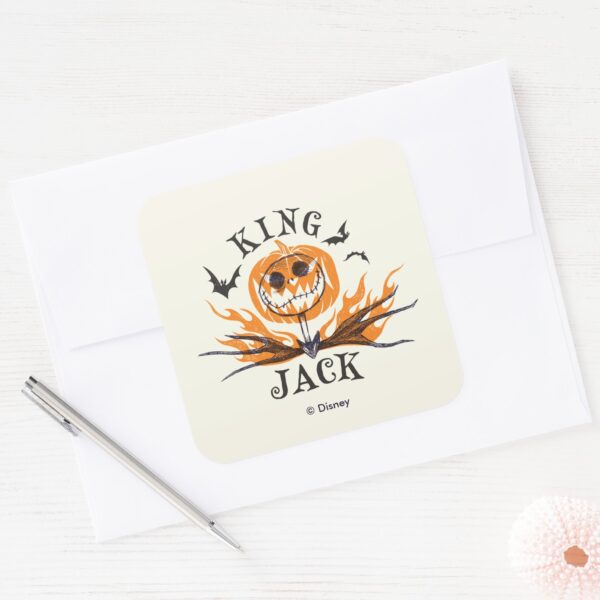 The_Nightmare_Before_Christmas___King_Jack_Square_Sticker_4 The Nightmare Before Christmas King Jack Square Sticker