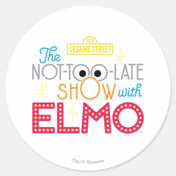 The_Not-Too-Late_Show_with_Elmo_Classic_Round_Sticker_1 The Not Too Late Show With Elmo Classic Round Sticker
