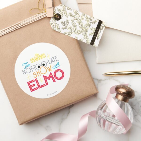 The_Not-Too-Late_Show_with_Elmo_Classic_Round_Sticker_5 The Not Too Late Show With Elmo Classic Round Sticker