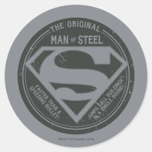 The Original Man Of Steel Classic Round Sticker
