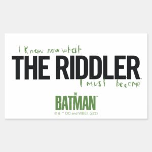 The Riddler I Know What I Must Become Rectangular Sticker