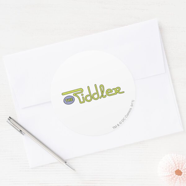 The_Riddler_Logo_Green_Classic_Round_Sticker_3 The Riddler Logo Green Classic Round Sticker