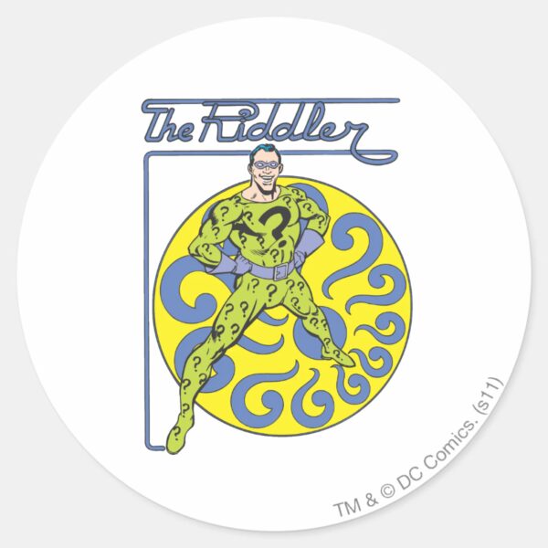 The_Riddler_&_Logo_Purple_Classic_Round_Sticker_1 The Riddler Logo Purple Classic Round Sticker