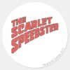 The_Scarlet_Speedster_Logo_Classic_Round_Sticker_1 The Scarlet Speedster Logo Classic Round Sticker