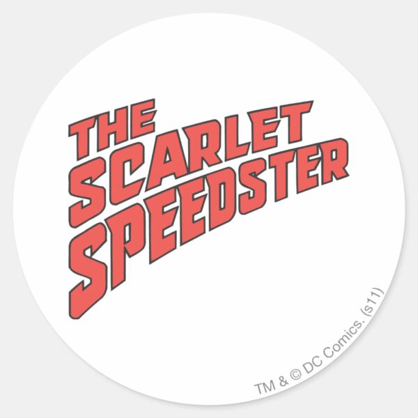 The_Scarlet_Speedster_Logo_Classic_Round_Sticker_1 The Scarlet Speedster Logo Classic Round Sticker