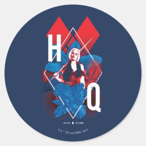 The Suicide Squad Harley Quinn Fern Diamonds Classic Round Sticker