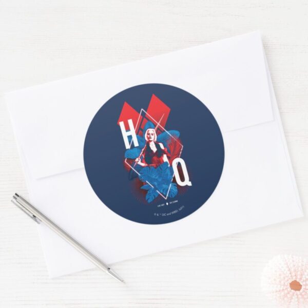 The Suicide Squad Harley Quinn Fern Diamonds Classic Round Sticker