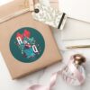 The Suicide Squad Harley Quinn Floral Diamond Classic Round Sticker