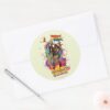 The Suicide Squad Harley Quinn Flowers Rainbow Classic Round Sticker