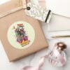 The Suicide Squad Harley Quinn Flowers Rainbow Classic Round Sticker