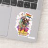 The Suicide Squad Harley Quinn Flowers Rainbow Sticker